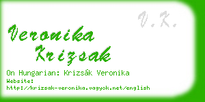 veronika krizsak business card